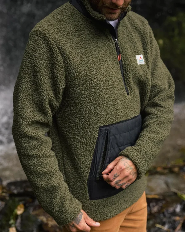 Best Sale Passenger Oceanside Recycled Polar-Lined Sherpa Fleece Khaki