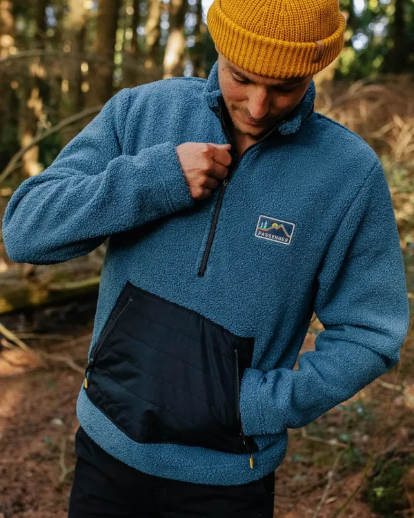 Discount Passenger Oceanside Recycled Polar-Lined Sherpa Fleece Blue Steel