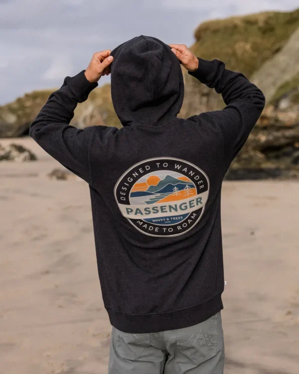 Best Passenger Odyssey Organic Cotton Hoodie Ebony Marl