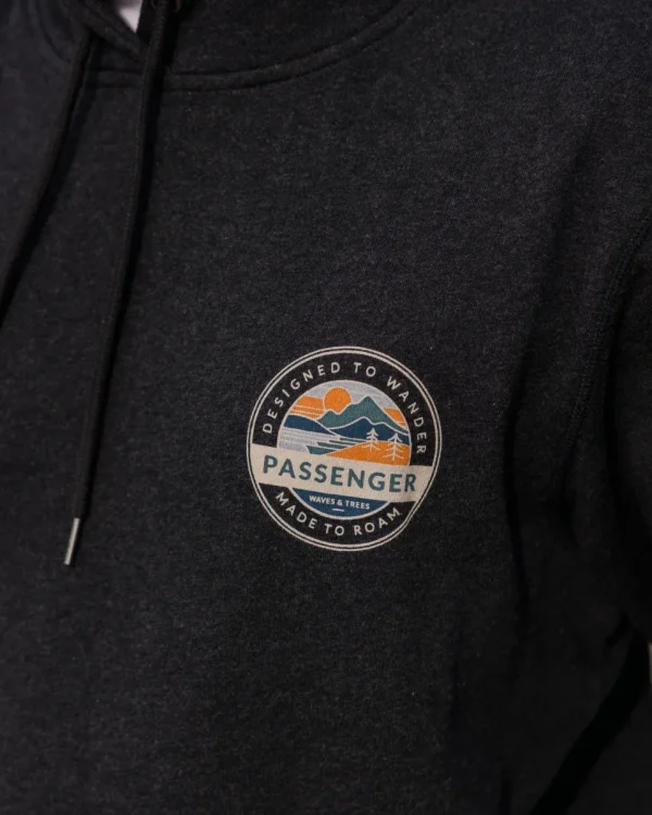 Best Passenger Odyssey Organic Cotton Hoodie Ebony Marl
