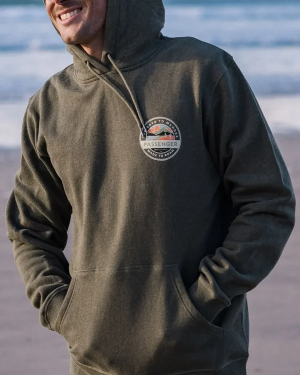 Flash Sale Passenger Odyssey Organic Cotton Hoodie Khaki Marl