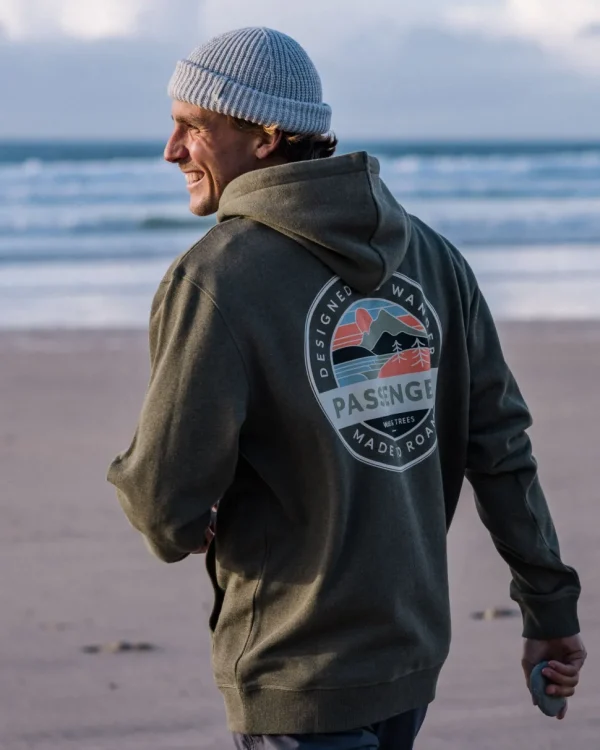 Flash Sale Passenger Odyssey Organic Cotton Hoodie Khaki Marl