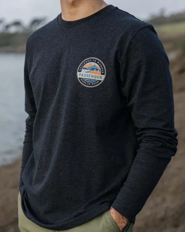 Best Passenger Odyssey Recycled Cotton LS T-Shirt Ebony Marl
