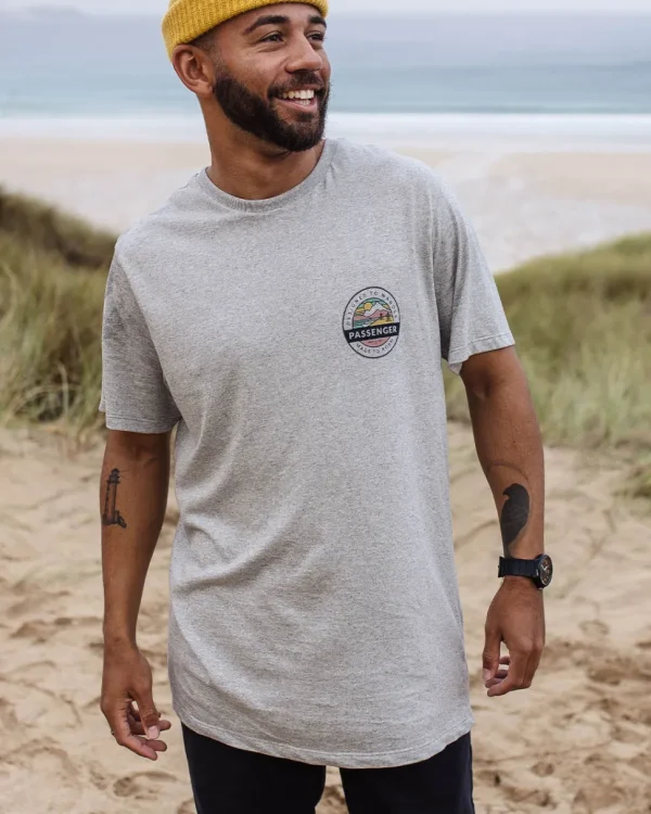 Cheap Passenger Odyssey Recycled Cotton T-Shirt Grey Marl