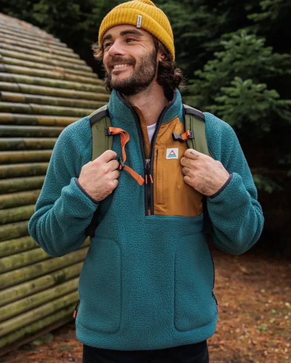 New Floris van Bommel Offgrid 2.0 Recycled Sherpa Fleece Mediterranean
