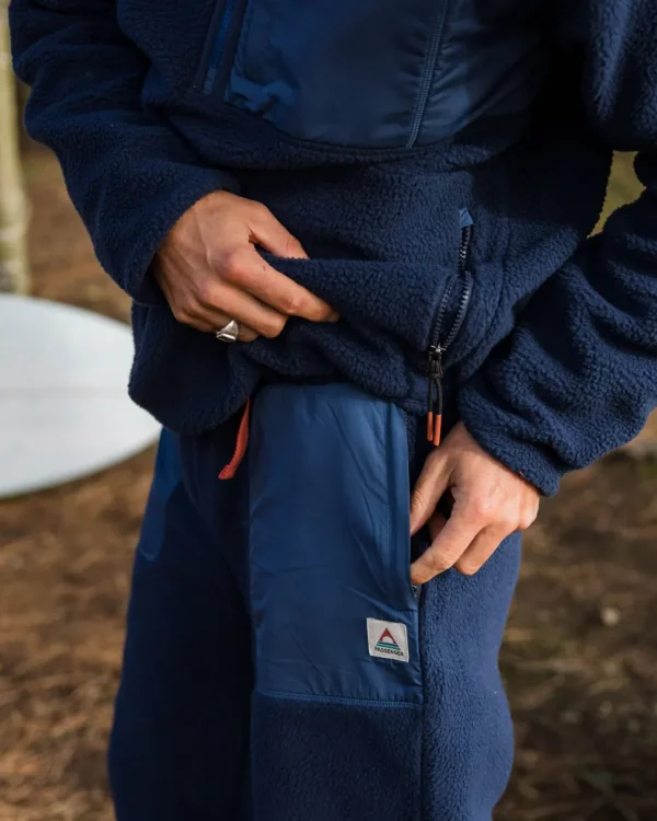 Store Floris van Bommel Offgrid Recycled Sherpa Fleece Jogger Rich Navy