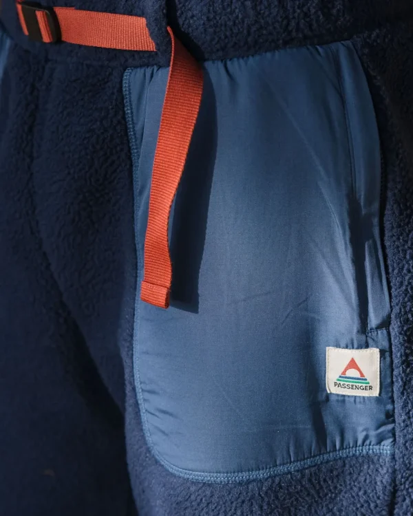 Store Floris van Bommel Offgrid Recycled Sherpa Fleece Jogger Rich Navy