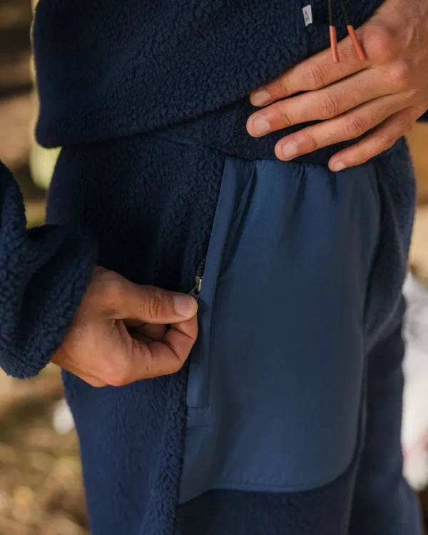 Store Floris van Bommel Offgrid Recycled Sherpa Fleece Jogger Rich Navy