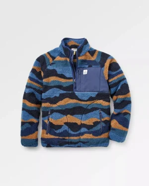 Hot Floris van Bommel Offroad Recycled Sherpa 1/2 Zip Fleece Scenic Navy