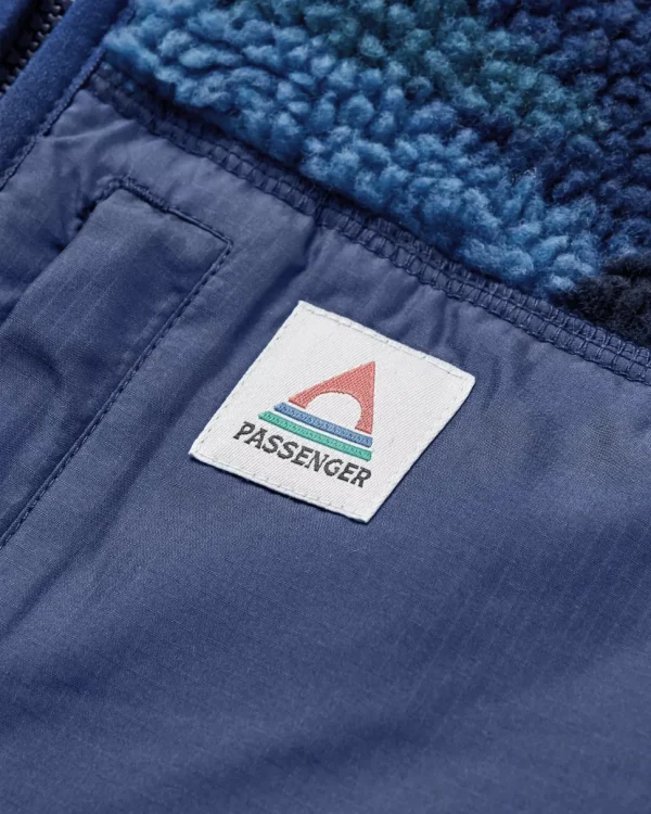 Hot Floris van Bommel Offroad Recycled Sherpa 1/2 Zip Fleece Scenic Navy