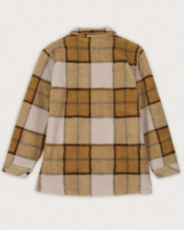 Online Passenger Olympus Yarn Dye Recycled Sherpa Fleece Shirt Honey Check