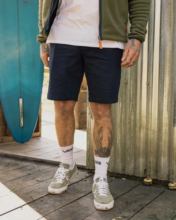 New Floris van Bommel 365 Organic Cotton Shorts Deep Navy