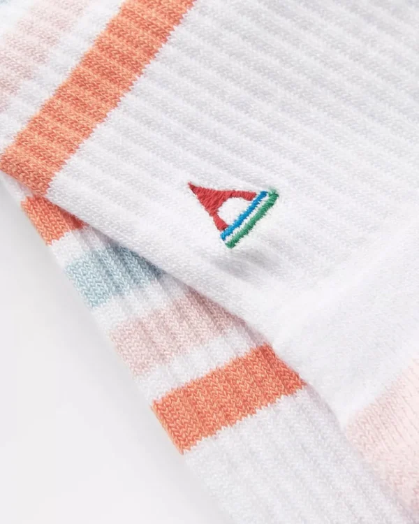 Sale Passenger Organic Mid-weight Crew Socks White