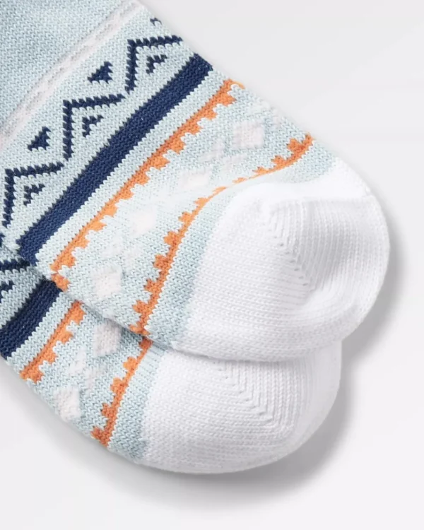 Discount Passenger Organic Midweight Patterned Socks Blue Fog