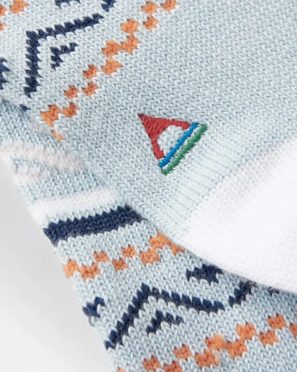Discount Passenger Organic Midweight Patterned Socks Blue Fog
