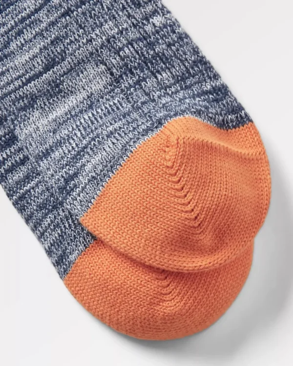 Best Floris van Bommel Organic Midweight Rib Socks Navy
