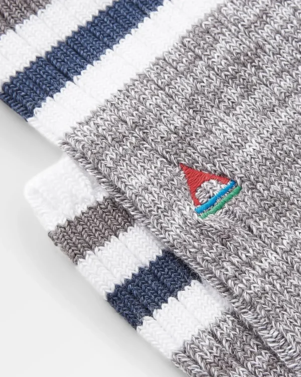 Best Passenger Organic Mid-weight Rib Socks Grey Marl