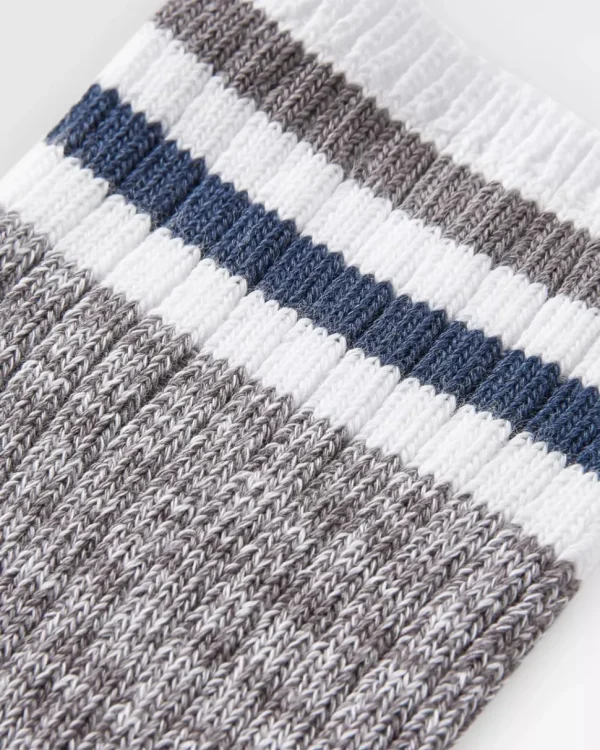 Best Passenger Organic Mid-weight Rib Socks Grey Marl