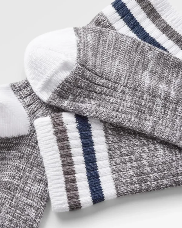 Best Passenger Organic Mid-weight Rib Socks Grey Marl