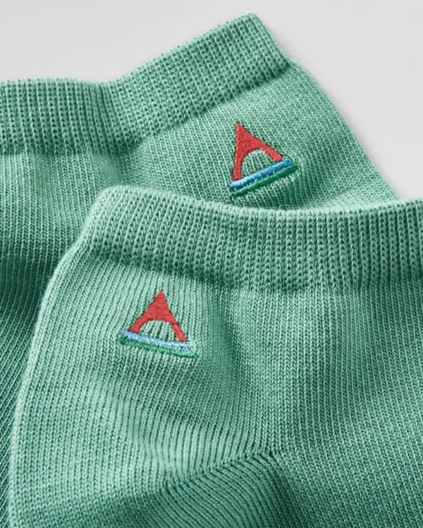 Fashion Passenger Organic Trainer Socks Deep Sea