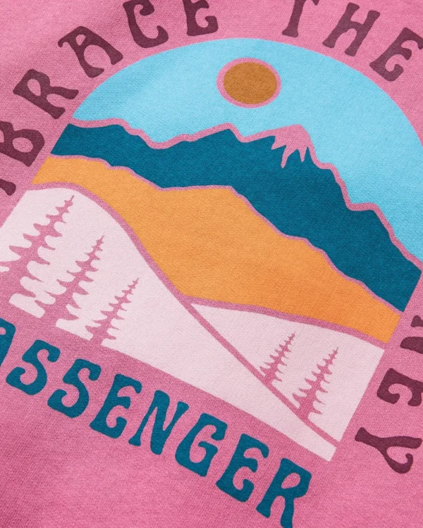 Cheap Passenger Outlook Recycled Cotton Hoodie Mauve Haze
