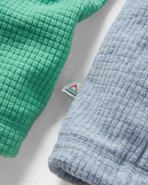 Cheap Floris van Bommel Overlook Recycled Grid Polar Fleece Green Spruce/Grey Marl
