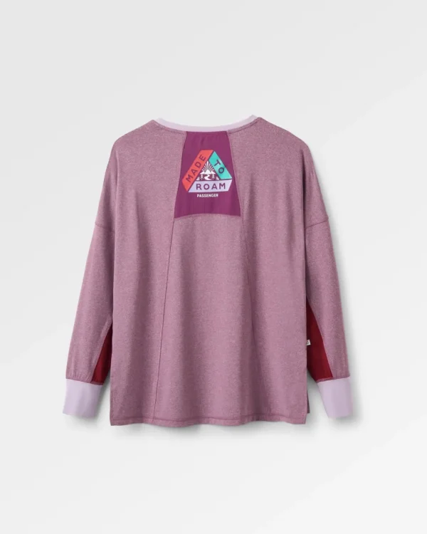 Fashion Passenger Pacifica Recycled Active LS Top Berry Marl