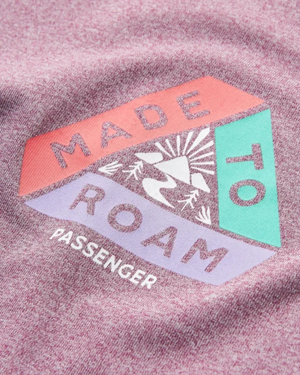 Fashion Passenger Pacifica Recycled Active LS Top Berry Marl