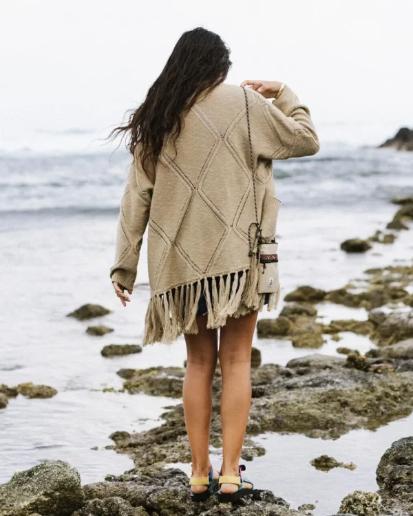 Online Passenger Palm Organic Cotton Cardigan Biscuit