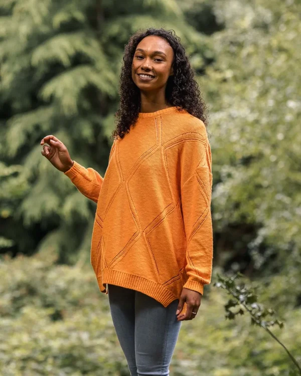Flash Sale Passenger Palm Organic Oversized Knitted Jumper Apricot