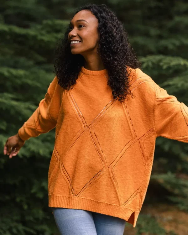 Flash Sale Passenger Palm Organic Oversized Knitted Jumper Apricot