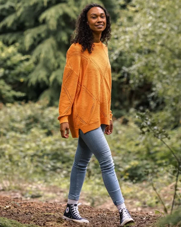 Flash Sale Passenger Palm Organic Oversized Knitted Jumper Apricot