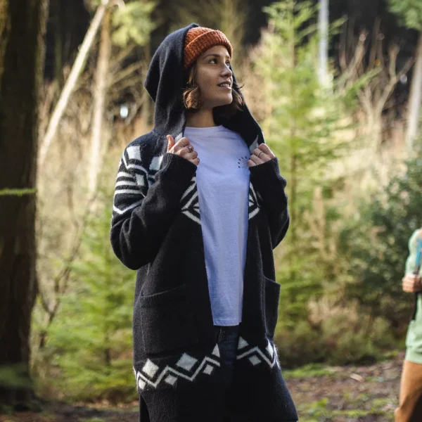 Shop Passenger Palumbo Hooded Cardigan Turbulence Grey