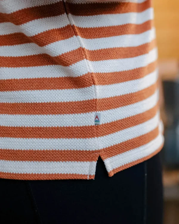 New Passenger Panorama Striped LS T-Shirt Glazed Ginger