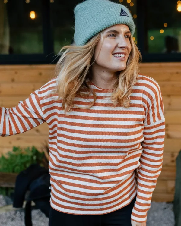 New Passenger Panorama Striped LS T-Shirt Glazed Ginger