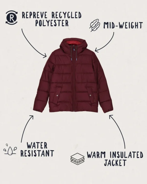 Sale Passenger Parks Recycled Insulated Jacket Windsor Wine