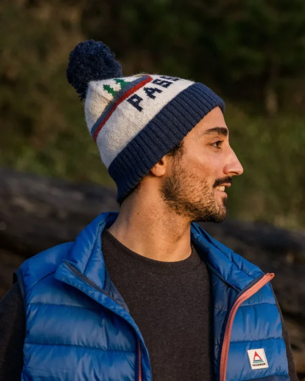 Cheap Floris van Bommel Passenger Recycled Bobble Hat Vintage White
