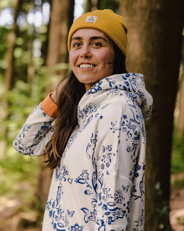 Fashion Passenger Patchwork Recycled Cotton Hoodie Off White