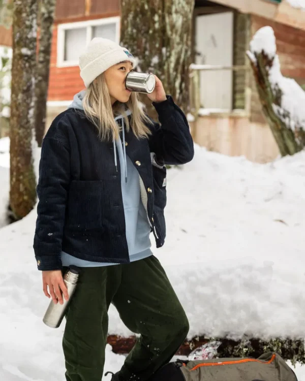 Best Floris van Bommel Peak Recycled Sherpa Beanie Birch
