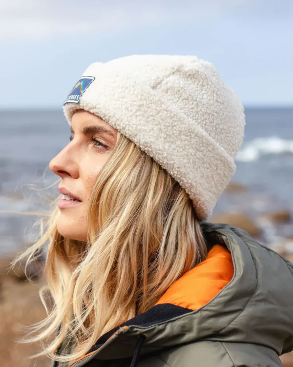 Best Floris van Bommel Peak Recycled Sherpa Beanie Birch