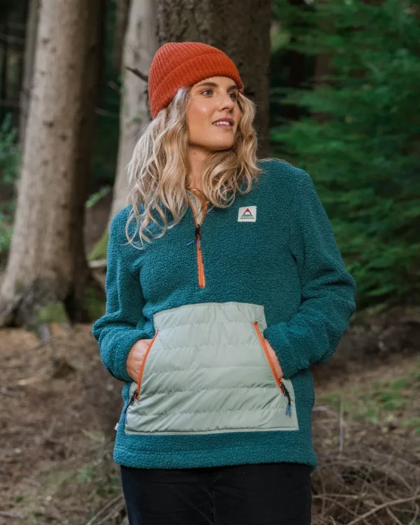 Shop Passenger Perouse Recycled Polar-Lined Sherpa Fleece Mediterranean