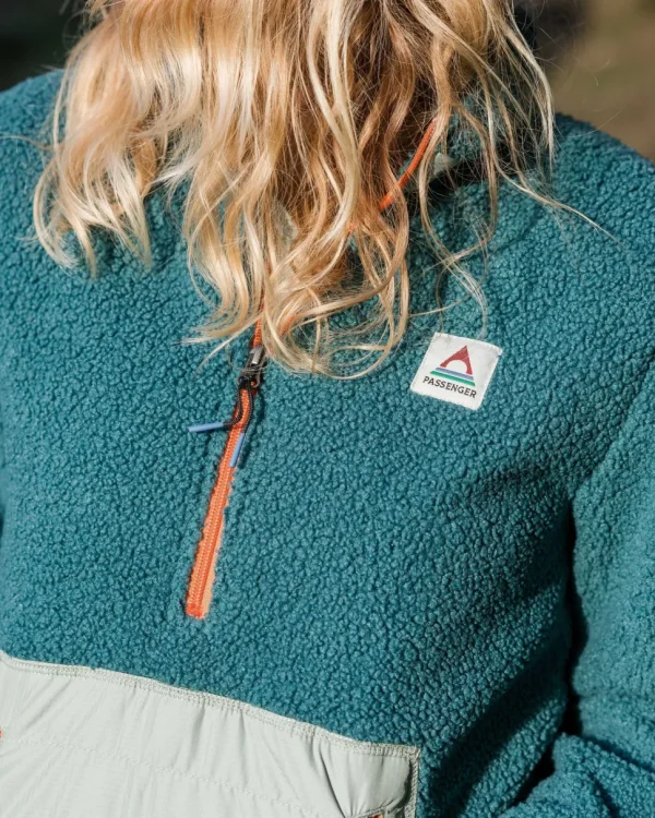 Shop Passenger Perouse Recycled Polar-Lined Sherpa Fleece Mediterranean
