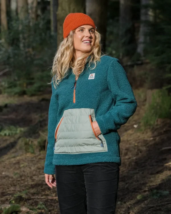 Shop Passenger Perouse Recycled Polar-Lined Sherpa Fleece Mediterranean