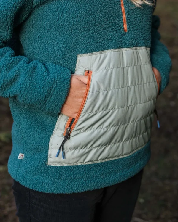 Shop Passenger Perouse Recycled Polar-Lined Sherpa Fleece Mediterranean