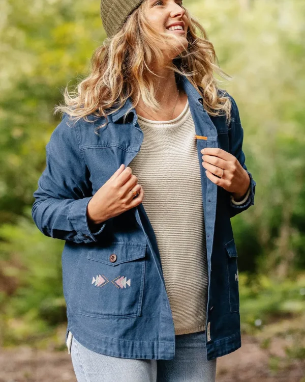 Discount Passenger Pine Organic Cotton Jacket Dark Denim