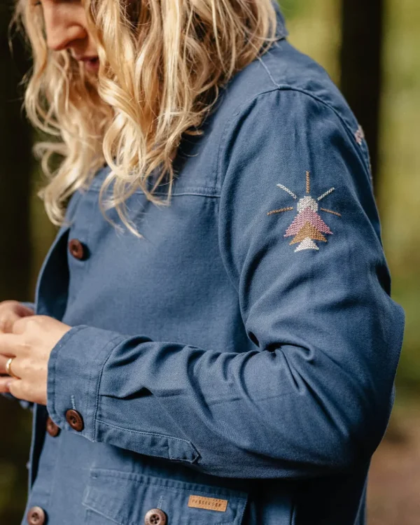 Discount Passenger Pine Organic Cotton Jacket Dark Denim