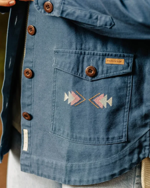 Discount Passenger Pine Organic Cotton Jacket Dark Denim