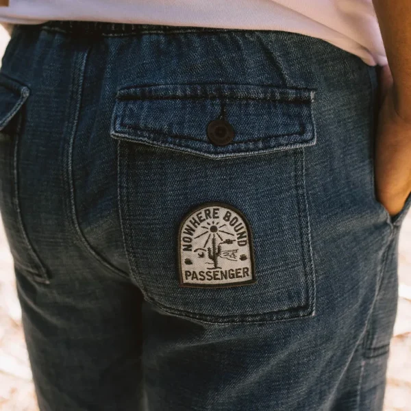 Outlet Floris van Bommel Pine Recycled Cotton Cord Shorts Washed Denim
