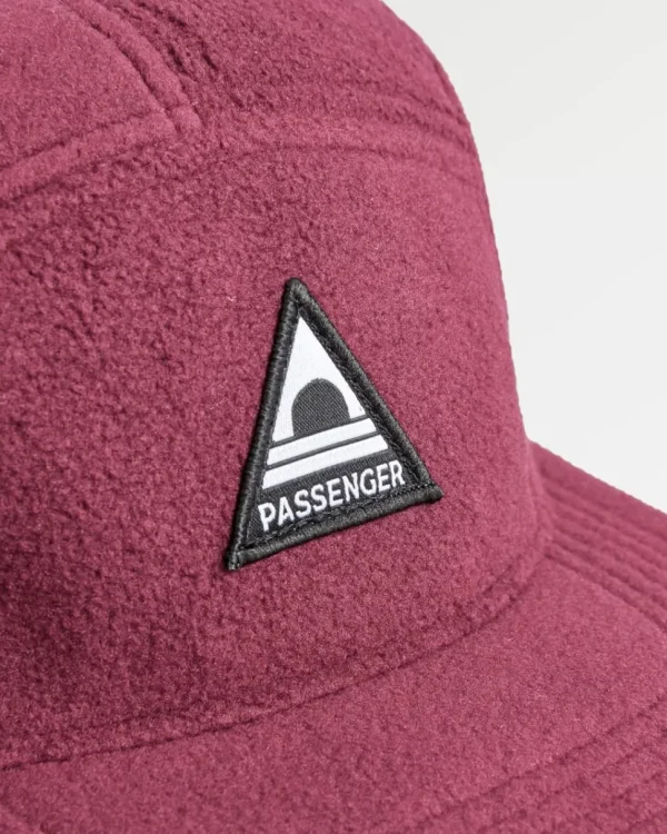 Discount Floris van Bommel Pine Recycled Polar Fleece Cap Wine