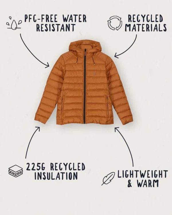 Best Sale Passenger Pow Recycled Insulated Jacket Glazed Ginger